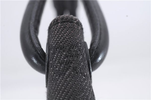 Authentic GUCCI Shoulder Hand Bag Purse GG Canvas Leather 101333 Black 8874D