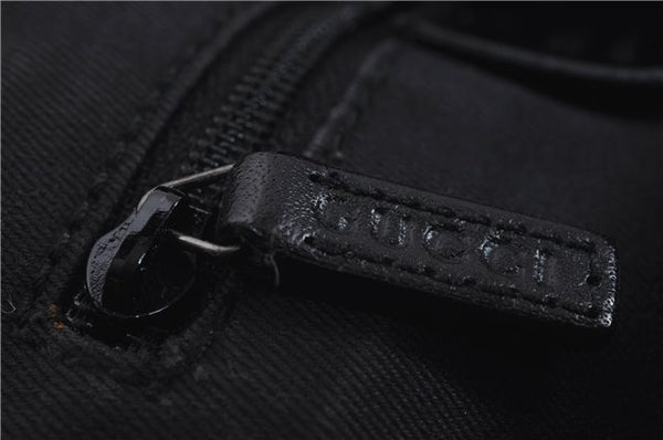 Authentic GUCCI Shoulder Hand Bag Purse GG Canvas Leather 101333 Black 8874D