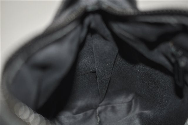 Authentic GUCCI Shoulder Hand Bag Purse GG Canvas Leather 101333 Black 8874D