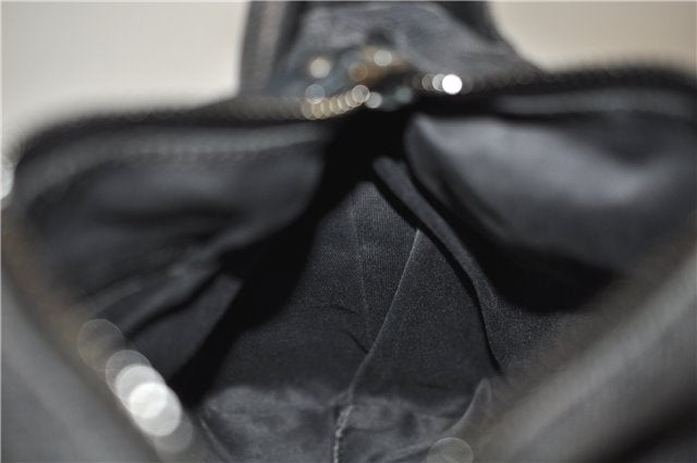 Authentic GUCCI Shoulder Hand Bag Purse GG Canvas Leather 101333 Black 8874D