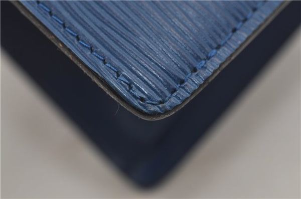 Authentic Louis Vuitton Epi Trousse Crete Clutch Bag Blue M48405 Junk 8876D