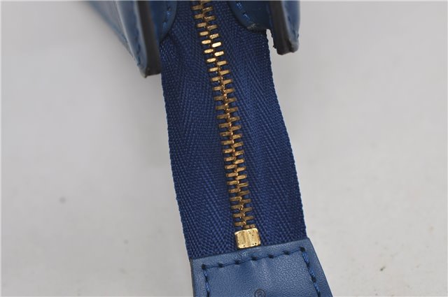 Authentic Louis Vuitton Epi Trousse Crete Clutch Bag Blue M48405 Junk 8876D
