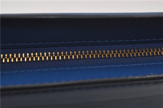 Authentic Louis Vuitton Epi Trousse Crete Clutch Bag Blue M48405 Junk 8876D