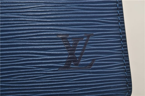 Authentic Louis Vuitton Epi Trousse Crete Clutch Bag Blue M48405 Junk 8876D