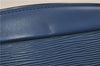 Authentic Louis Vuitton Epi Trousse Crete Clutch Bag Blue M48405 Junk 8876D