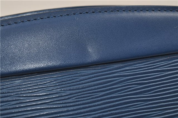 Authentic Louis Vuitton Epi Trousse Crete Clutch Bag Blue M48405 Junk 8876D