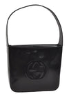 Authentic GUCCI Vintage Shoulder Hand Bag Purse Enamel Black 8877D