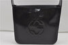 Authentic GUCCI Vintage Shoulder Hand Bag Purse Enamel Black 8877D