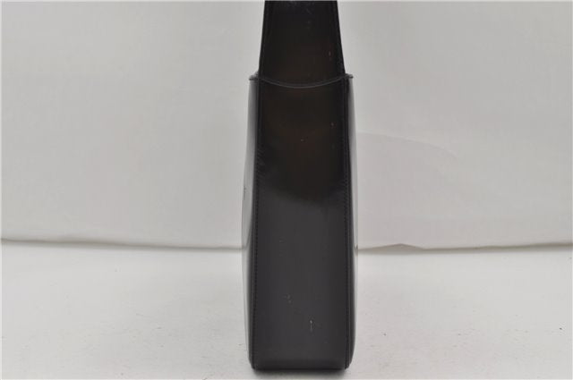 Authentic GUCCI Vintage Shoulder Hand Bag Purse Enamel Black 8877D