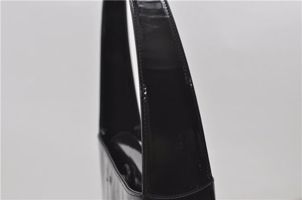 Authentic GUCCI Vintage Shoulder Hand Bag Purse Enamel Black 8877D