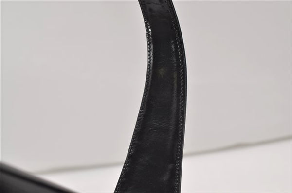 Authentic GUCCI Vintage Shoulder Hand Bag Purse Enamel Black 8877D