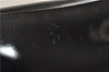 Authentic GUCCI Vintage Shoulder Hand Bag Purse Enamel Black 8877D