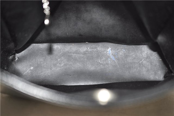 Authentic GUCCI Vintage Shoulder Hand Bag Purse Enamel Black 8877D