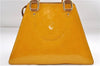 Authentic Louis Vuitton Vernis Forsyth Hand Bag Yellow M91112 LV 8880D