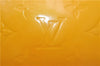 Authentic Louis Vuitton Vernis Forsyth Hand Bag Yellow M91112 LV 8880D