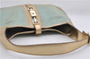 Auth GUCCI Jackie Sherry Line Shoulder Bag Canvas Leather 0013306 Blue 8883D