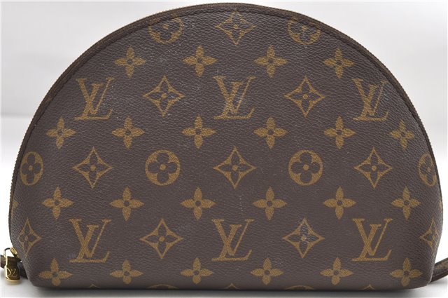 Louis Vuitton Monogram Trousse Demi Ronde 23 Cosmetic Pouch M47520 Junk 8884D