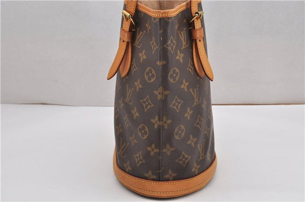 Authentic Louis Vuitton Monogram Bucket PM Shoulder Tote Bag M42238 LV 8890F