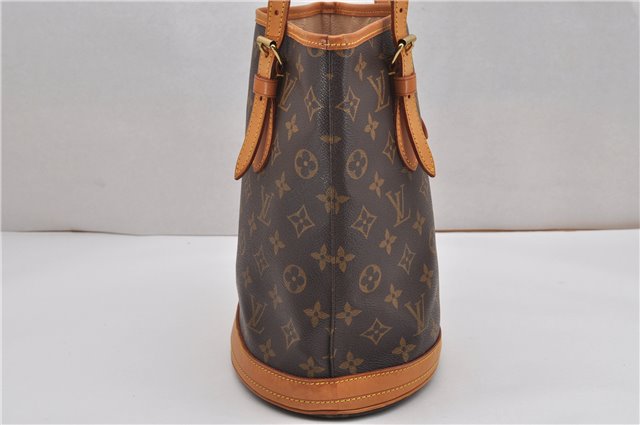 Authentic Louis Vuitton Monogram Bucket PM Shoulder Tote Bag M42238 LV 8890F