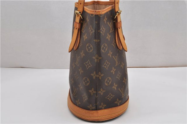 Authentic Louis Vuitton Monogram Bucket PM Shoulder Tote Bag M42238 LV 8890F