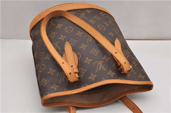 Authentic Louis Vuitton Monogram Bucket PM Shoulder Tote Bag M42238 LV 8890F