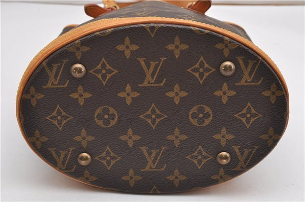 Authentic Louis Vuitton Monogram Bucket PM Shoulder Tote Bag M42238 LV 8890F