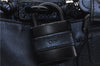 Authentic Chloe Paddington Leather Shoulder Hand Bag Metallic Blue 8893D