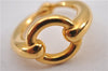 Authentic HERMES Scarf Ring Moris Circle Design Gold 8894F