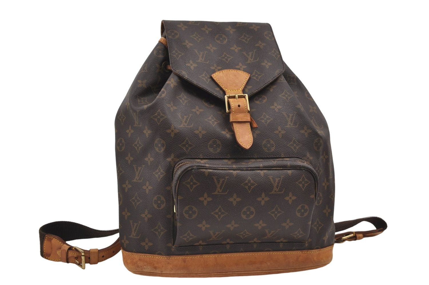 Authentic Louis Vuitton Monogram Montsouris GM Backpack M51135 LV 8896D