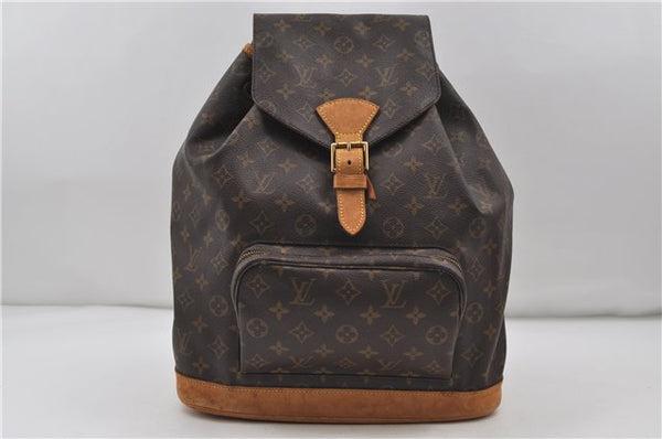 Authentic Louis Vuitton Monogram Montsouris GM Backpack M51135 LV 8896D