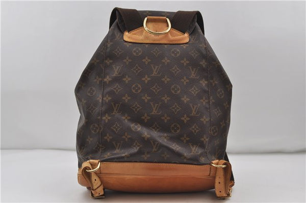 Authentic Louis Vuitton Monogram Montsouris GM Backpack M51135 LV 8896D