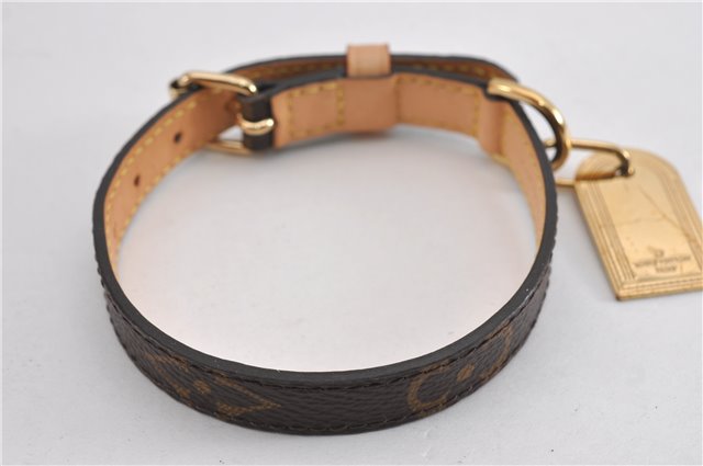 Authentic Louis Vuitton Monogram Collar Baxter XS Dog Collar M58073 LV 8896F