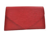 Authentic Louis Vuitton Epi Arts Deco Clutch Bag Purse Red M52637 LV 8897D