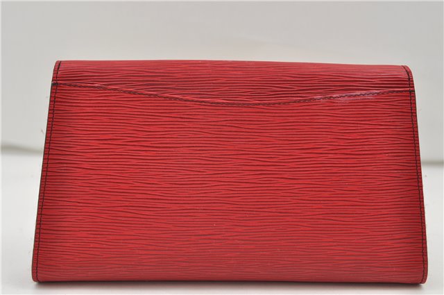 Authentic Louis Vuitton Epi Arts Deco Clutch Bag Purse Red M52637 LV 8897D