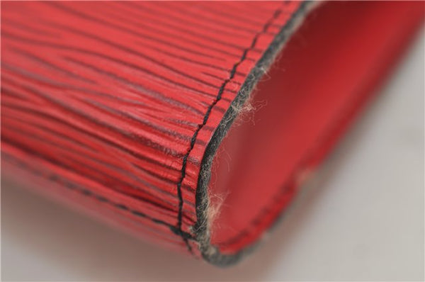 Authentic Louis Vuitton Epi Arts Deco Clutch Bag Purse Red M52637 LV 8897D