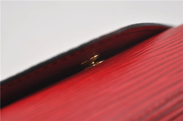 Authentic Louis Vuitton Epi Arts Deco Clutch Bag Purse Red M52637 LV 8897D