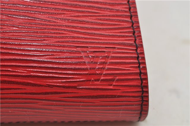Authentic Louis Vuitton Epi Arts Deco Clutch Bag Purse Red M52637 LV 8897D