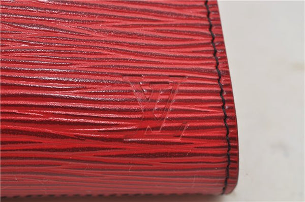 Authentic Louis Vuitton Epi Arts Deco Clutch Bag Purse Red M52637 LV 8897D