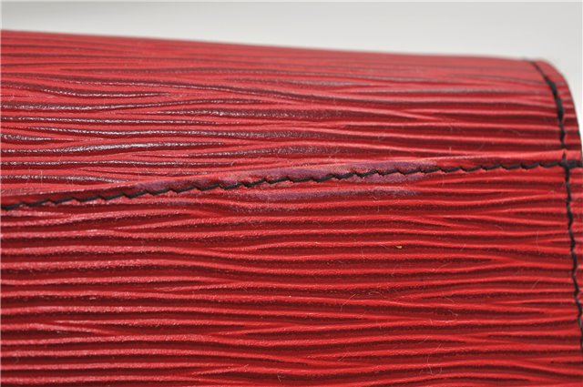 Authentic Louis Vuitton Epi Arts Deco Clutch Bag Purse Red M52637 LV 8897D