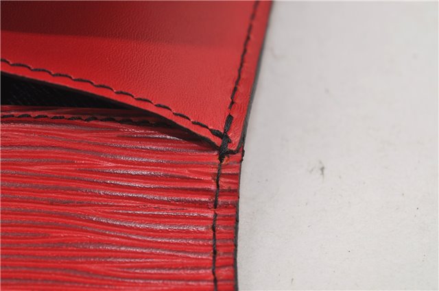 Authentic Louis Vuitton Epi Arts Deco Clutch Bag Purse Red M52637 LV 8897D