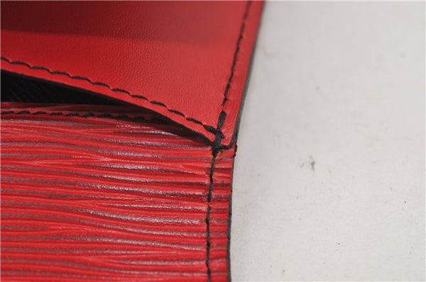 Authentic Louis Vuitton Epi Arts Deco Clutch Bag Purse Red M52637 LV 8897D