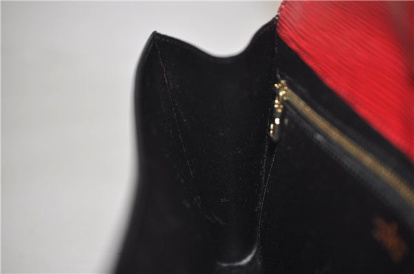 Authentic Louis Vuitton Epi Arts Deco Clutch Bag Purse Red M52637 LV 8897D