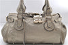 Authentic Chloe Paddington Leather Shoulder Hand Bag Gold 8898D