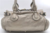 Authentic Chloe Paddington Leather Shoulder Hand Bag Gold 8898D