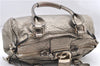 Authentic Chloe Paddington Leather Shoulder Hand Bag Gold 8898D