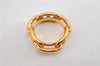 Authentic HERMES Scarf Ring Chaine d'Ancre Chain Design Gold Tone 8900F