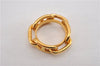 Authentic HERMES Scarf Ring Chaine d'Ancre Chain Design Gold Tone 8900F