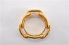 Authentic HERMES Scarf Ring Chaine d'Ancre Chain Design Gold Tone 8900F