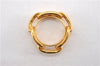 Authentic HERMES Scarf Ring Chaine d'Ancre Chain Design Gold Tone 8900F