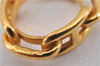 Authentic HERMES Scarf Ring Chaine d'Ancre Chain Design Gold Tone 8900F